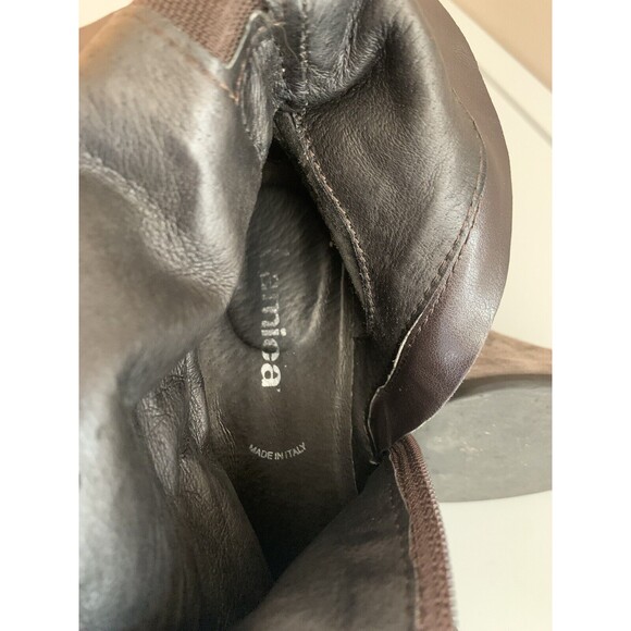 Lamica Women's Brown Suede Boot Davos Gomma Sole Size 38 Made In Italy - Picture 6 of 9